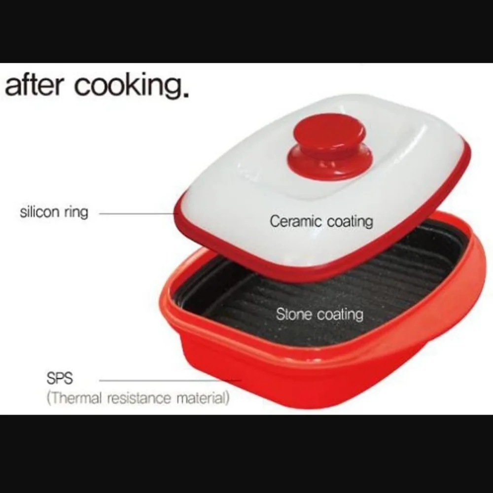 Rangemate Square Microwave Grill w/ Recipe Book